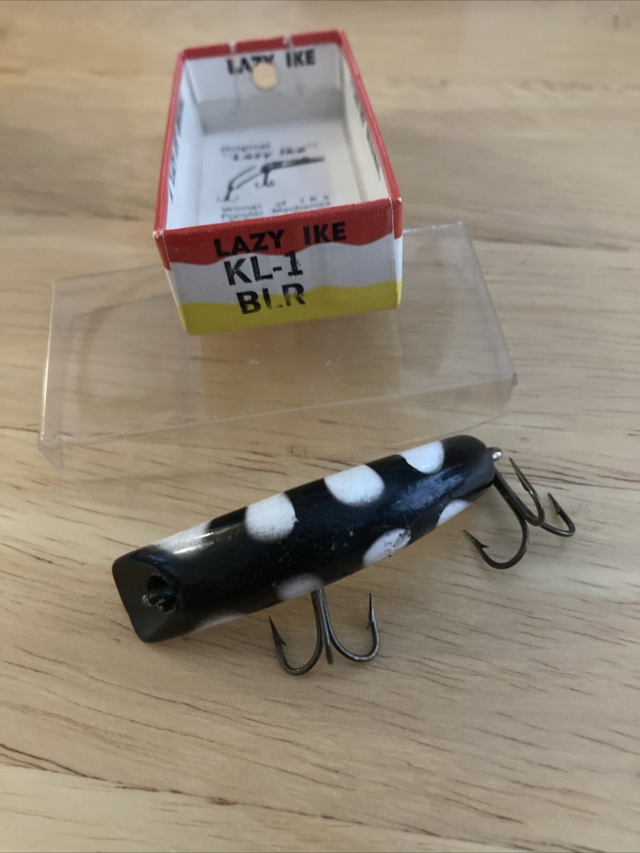 Vintage LAZY IKE lure KL-1 Black Rib (BLR) Lazy Ike - w BOX