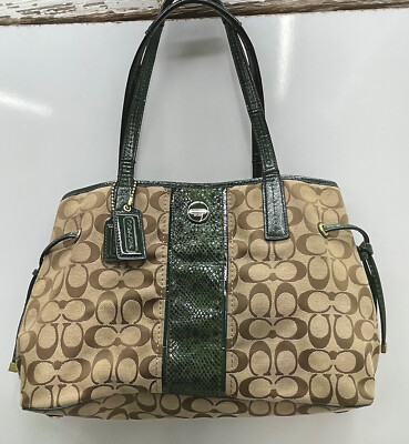 バッグ Vintage Coach Tote Bag Leaf Green Usa Vintage Coach Tote Bag Leaf Green Usa