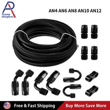 6an8an10an Fitting Steel Nylon Braided Oil Fuel Line Swivel Hose End 20ft Kit 6an8an10an Fitting Steel Nylon Braided Oil Fuel Line Swivel Hose End 20ft Kit