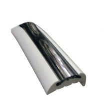 Taco Semi-Rigid White Rub Rail W/ Chrome Insert Kit  V11-9811WCM70-2