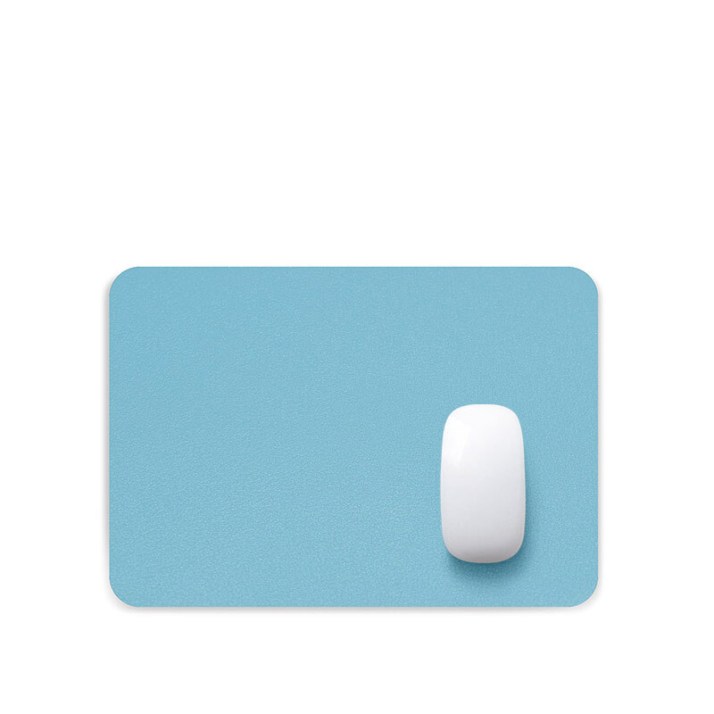 Simple Solid Colour PU Leather Mouse Mat Antislip Waterproof 25*21cm