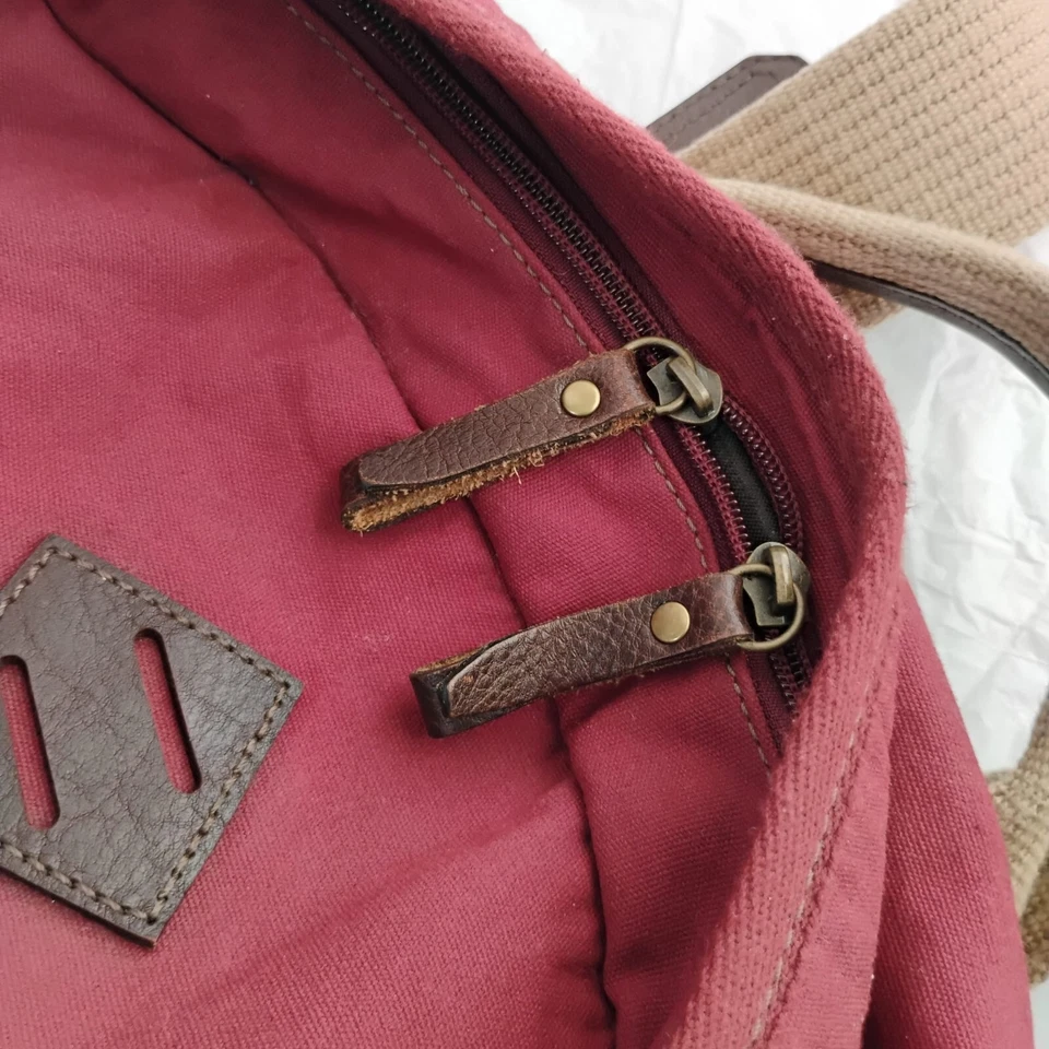 Mochila de cuero Will Leather Goods de lona para hombre Foto 4 de 4