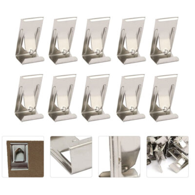 10 X Picture Frame Spring Clips With Screws – 46mm Zinc Plated, For Canvas, Backing Boards, Frame Hardware 1 thumbnail image