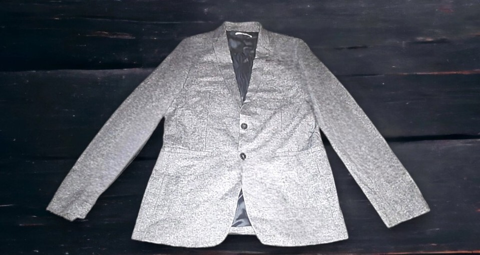 CALVIN KLEIN EXTRA SLIM FIT SOLID GRAY TEXTURED T… - image 1