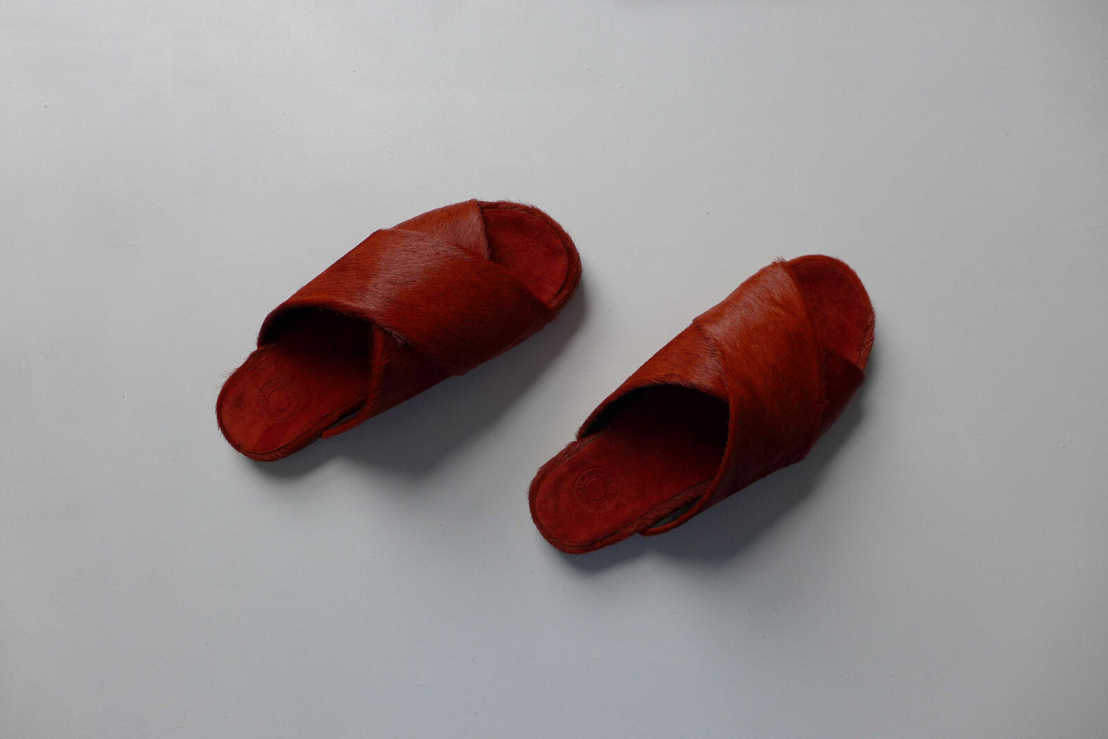 Dries Van Noten Calf Hair Slides in Burnt Orange - size 40 - BNWB, RRP £545