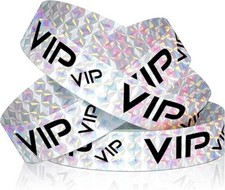 500 Pack VIP Plastic Wristbands Bracelets Party for Events VIP Custom Wristbands
