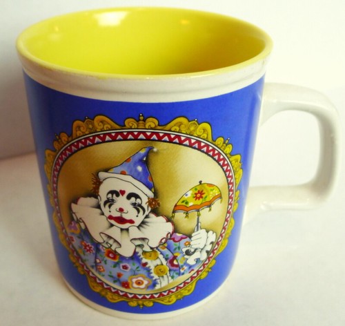 Taza de café payaso arlequín Enesco vintage 1985 - Imagen 2 de 6