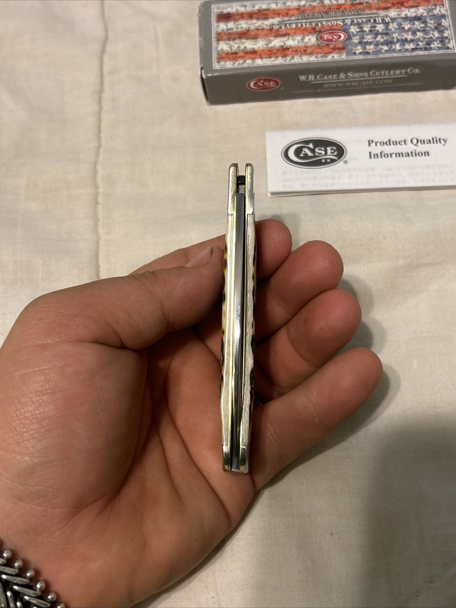 CASE XX AMBER BONE JIG TRIBAL LOCK 2020 10 dot TB612010L SS