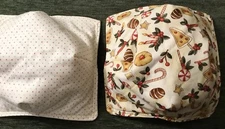 Handmade Reversible Microwave 8” Bowl Holder Cozy Kozy Christmas Peppermint