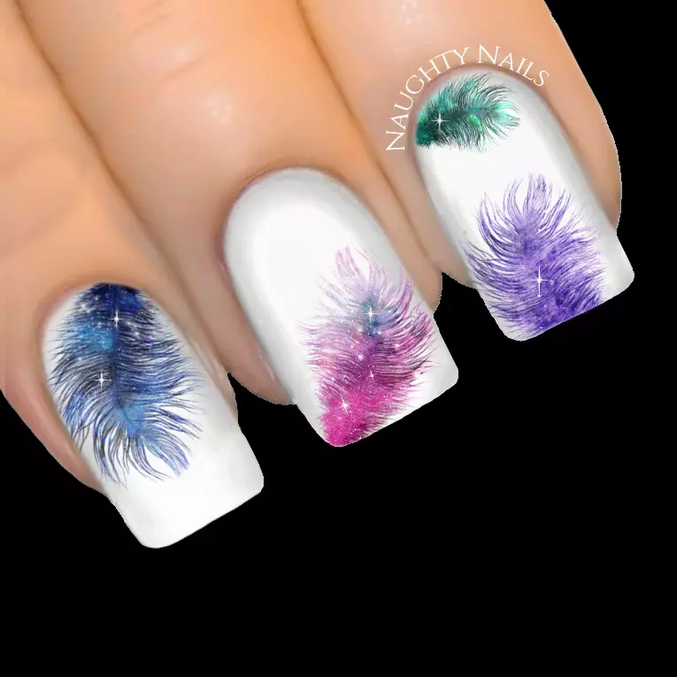 Feather sale nail art