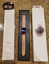 Samsung Galaxy Watch3 SM-R850 41mm Stainless Steel Case with Leather Strap -...