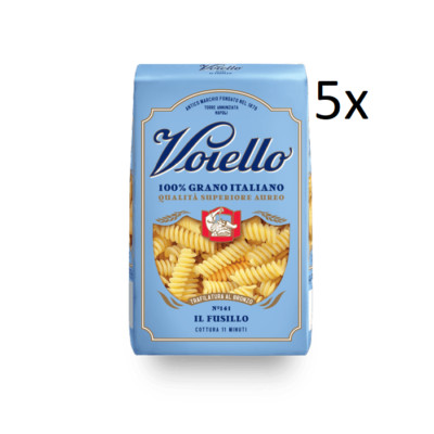 5x Voiello Il Fusillo n°141 Pasta 100% Italienischer Weizen 500g