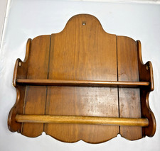 Vintage Solid Wood Tea or Hand Towel Holder S...