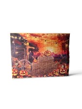 Halloween Photography Backdrop Pumpkin Scarecrow Farm Scene Background 8 x 6