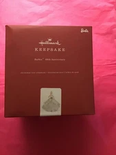 Hallmark Keepsake Ornament 2019 Barbie 60th anniversary porcelain silver dress