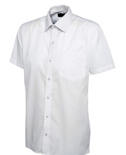 Mens Premium Plain Short Sleeve Shirt Formal Casual  Size Small to 3XL Easy Care