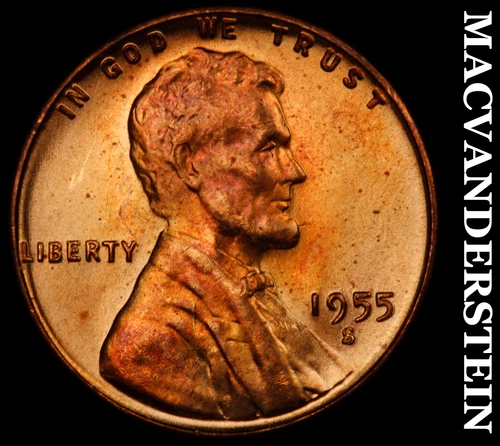 1955-S Lincoln Wheat Cent- Choice Gem Brilliant Uncirculated No Reserve #i9131