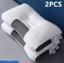 2 PCS Ergonomic Neck Pillow Massage Adjustable Soft Sleeping Pillow 100 UPGRADE