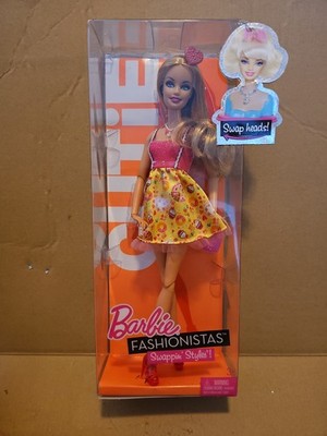 2010 Barbie Fashionistas Cutie Swappin' Styles Barbie Doll-New *some Box Damage