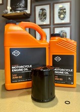 Harley-Davidson 17 + M8 Oil Change Kit - Softail & Touring Models - Black Filter