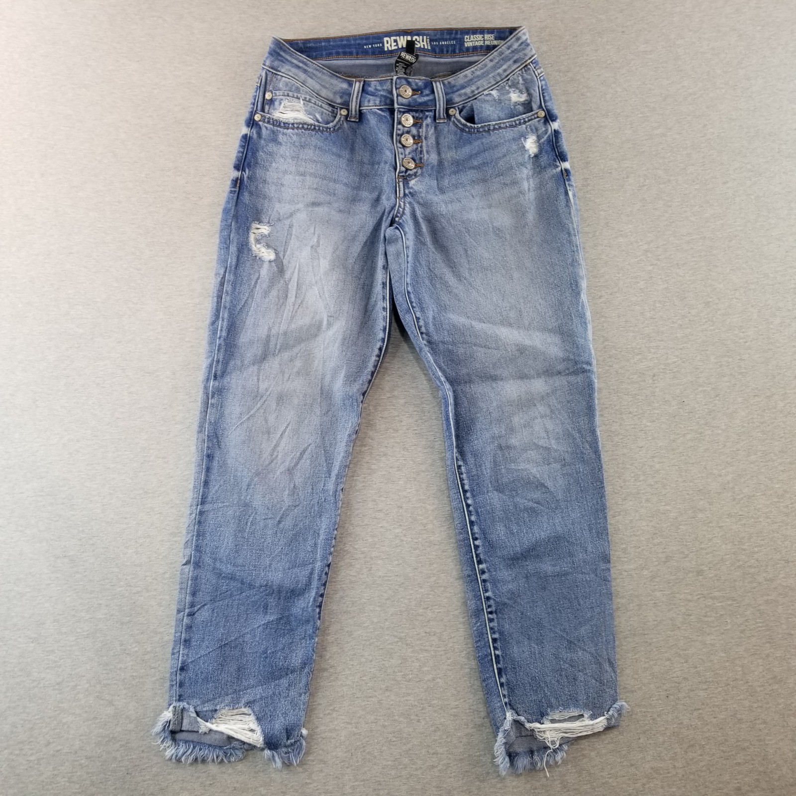 Rewash Jeans Womens Sz 5/27 Classic Rise Vintage Reunion LightWash Normcore Cute