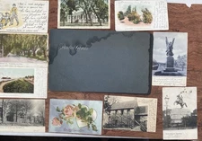 LOT OF 10 USA TRAVELLED POSTCARD FROM EARLY 1900S WITH OLD PHOTO ALBUM #CA