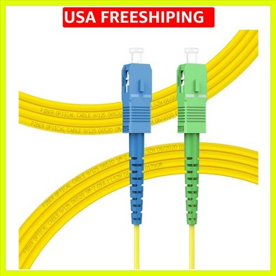 5m/16ft SC/UPC to SC/APC Fiber Optic Internet Cable, Single Mode Fiber Patch ...