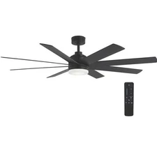 Home Decorators Collection Celene II 62" Indoor/Outdoor Matte Black Ceiling Fan