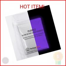 Purple Glow in the Dark & UV Reactive Pigment Powder - 30 Grams