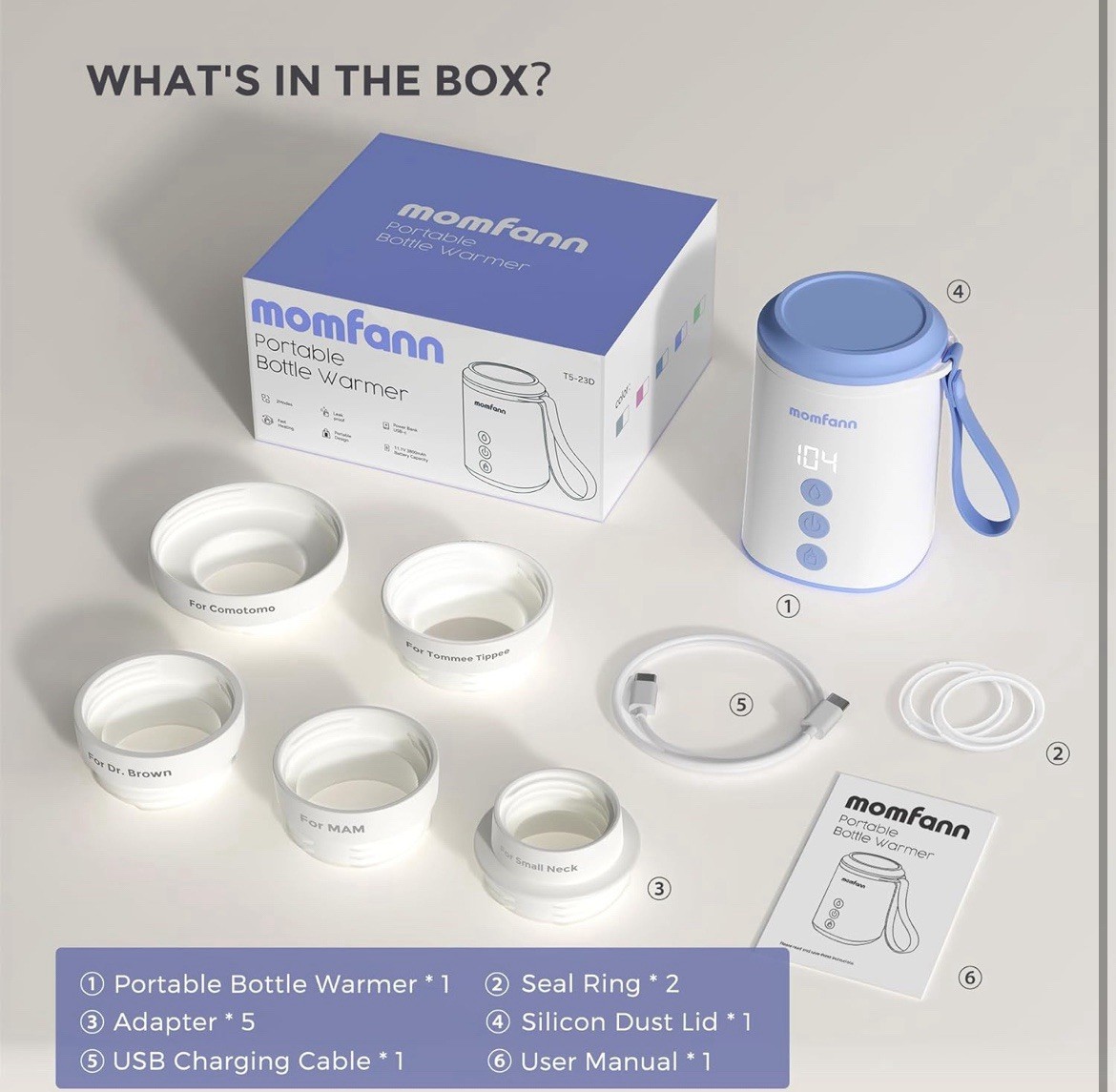 Momfann New Sealed Portable Bottle Warmer