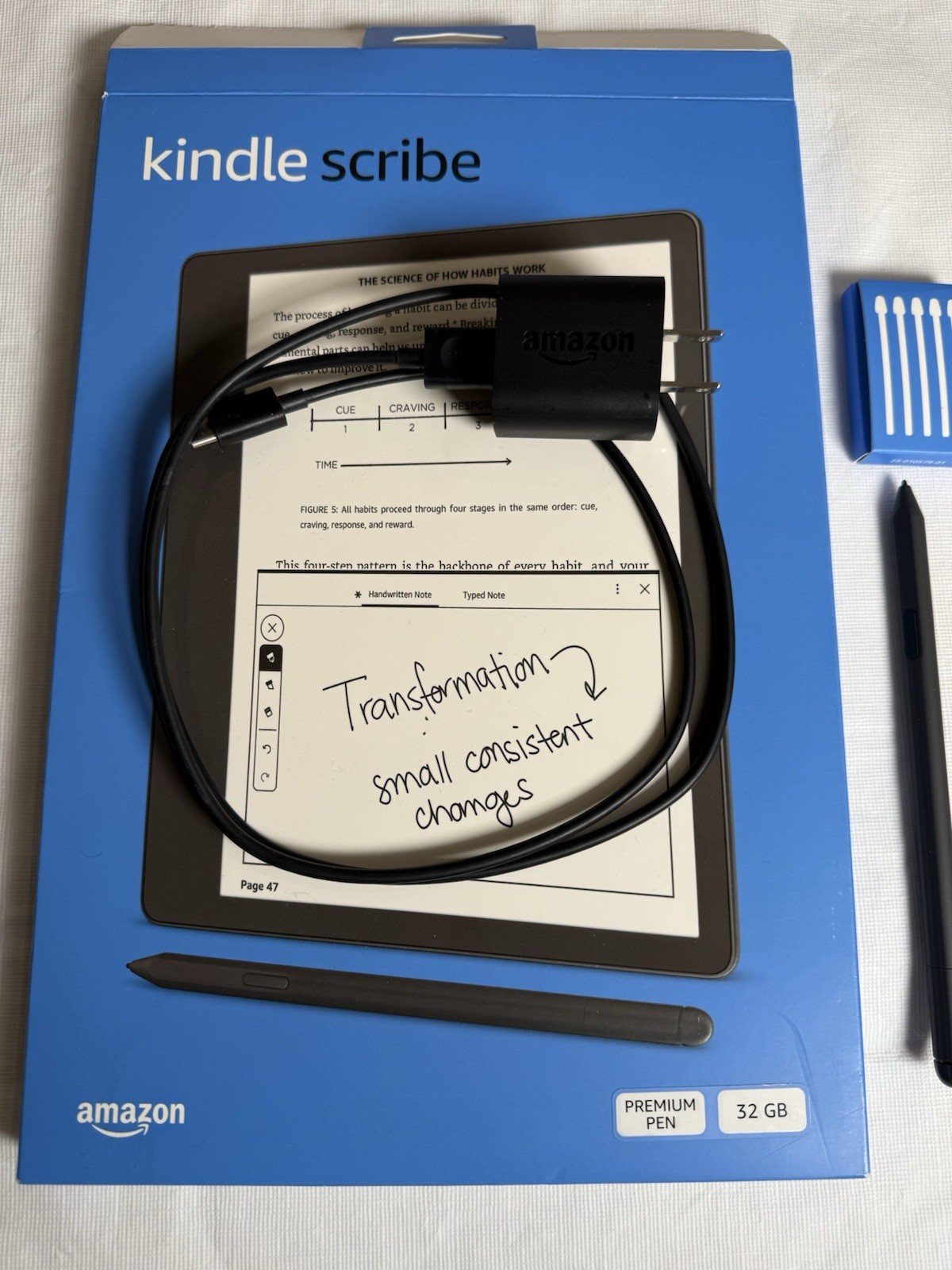 Amazon Kindle Scribe 1st Gen. 32GB, Wi-Fi, 10.2" Tungsten w Premium Pen Bundle