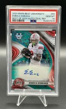 2024 Bowman Best University Emeka Egbuka Teal Auto /15 #BOA-EE PSA 10 POP 3