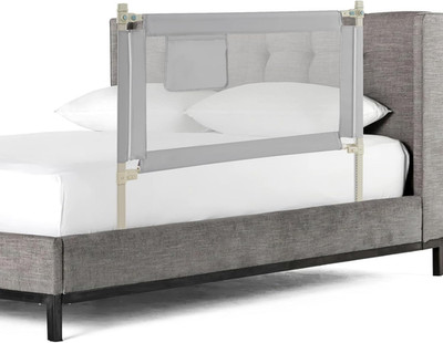 Bed Rail for Toddlers, 47''Long, Height Adjustable & Foldable Baby Bed Rail Guar