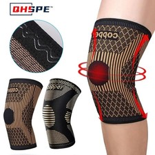 Copper Knee Brace Compression Sleeve Support Arthritis Sports Knee Pain Relief