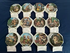 M.I. Hummel “Little Companions” Complete 12-Plate Set – Mint w/ COAs
