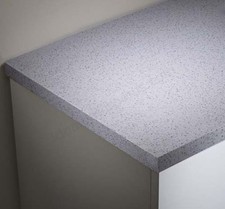 TF2W6AGQ- Tavistock - Solid Surface Worktop Slim Depth 680mm - Grey Quartz