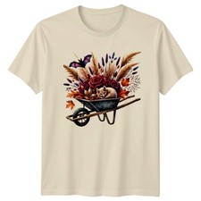 Whimsical Autumn Fox Bat Harvest T-Shirt Fall Floral Autumn Halloween