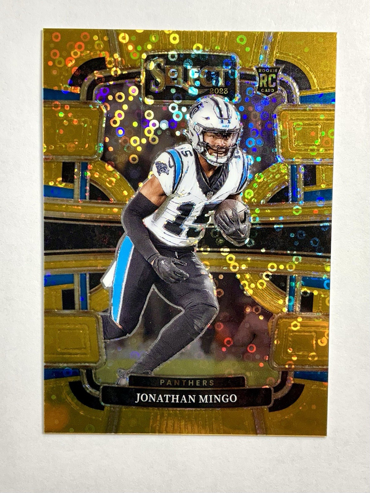 2023 Select Jonathan Mingo #16 Carolina Panthers Prizm Gold Disco /10