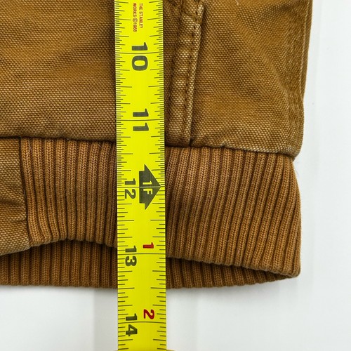 Carhartt Duck Canvas Hooded Full Zip Quilt Lined Insulated Youth Jacket Sz- 24M - Picture 6 of 12