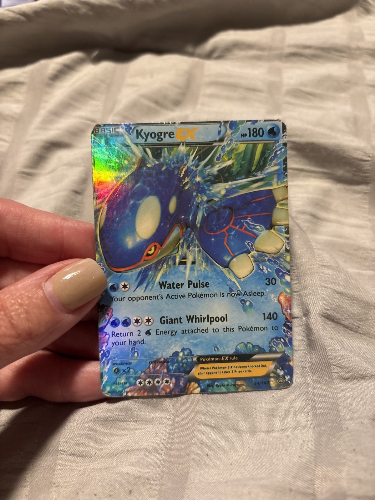 Pokemon 2015 Kyogre EX 54/160 XY Primal Clash Ultra Rare Vintage Holo PSA 9 Mint