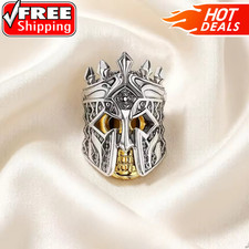 Skull Knight 925 Sterling Silver Knife Bead EDC Paracord Lanyard Charm Pendant