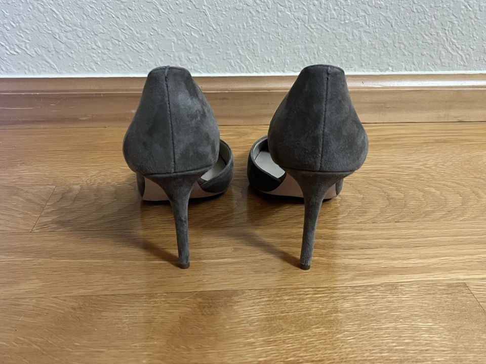 Zapatos de salón ANN TAYLOR Felipa Dorsay talla 8,5 M marrón tacón de aguja gamuza clásica para mujer Foto 4 de 4