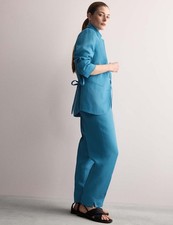 M&S - Jaeger Womens Blue Straight Trousers