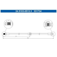 2x Bremsschlauch hinten für BMW X3 E83 | 24578595
