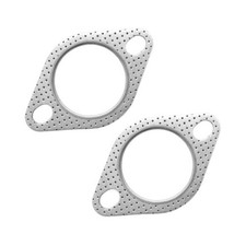 2PCS Car Exhaust Gasket, 2-Bolt 2.5 Inch Vehicle Ultra Seal Exhaust Flange 63MM