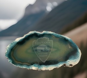 Fontana Village Resort Geode Slice Refrigerator Magnet North Carolina Souvenir