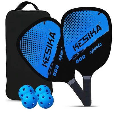 Pickleball Paddle Set 2 Rackets + 4 Balls with Carrying Bags Outdoor Sport US
