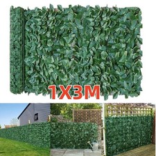 3M Roll Artificial Hedge Garden Fake Ivy Leaf Privacy Fence Screening Wall Panel