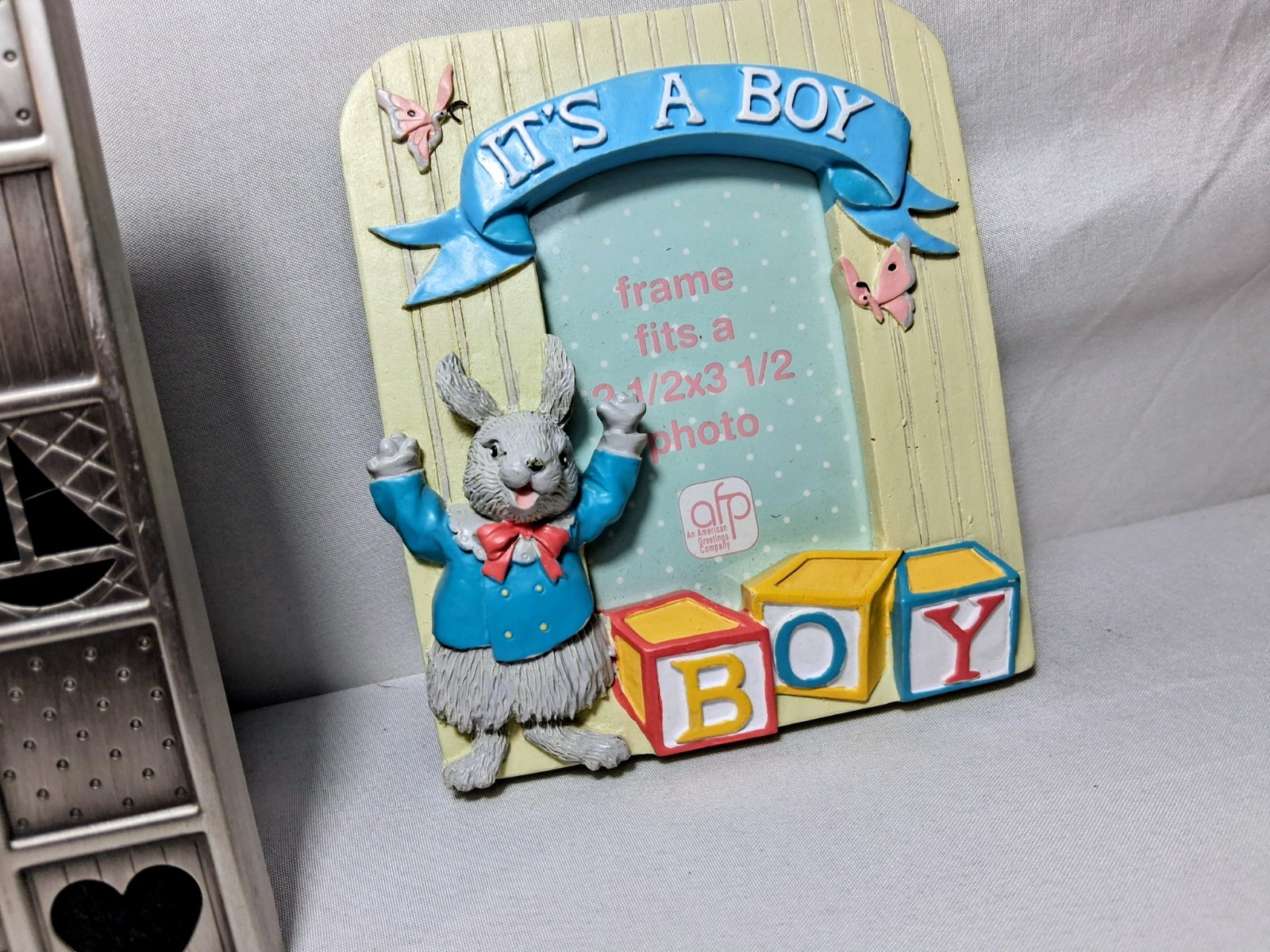 Vintage Lot of 3 Baby Boy Picture Frames Picture Book Photo Holder Baby Shower