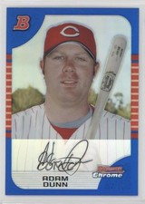 2005 Bowman Chrome Blue Refractor 14/150 Adam Dunn #83 0a4s